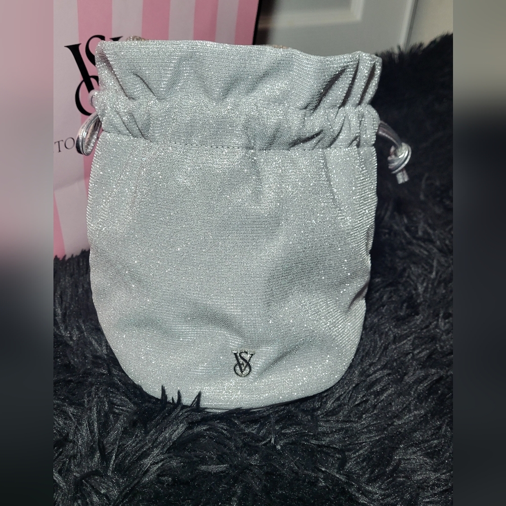 Victoria's Secret Glittering Silver Pouch